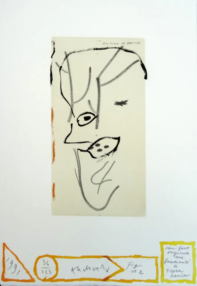 エッチング Alechinsky - Flore danoise : De presque-là