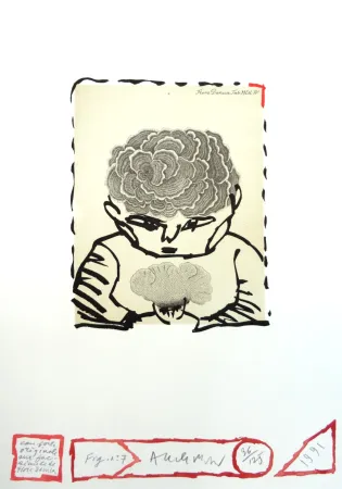 エッチング Alechinsky - Flore danoise : L’enfant sourcier