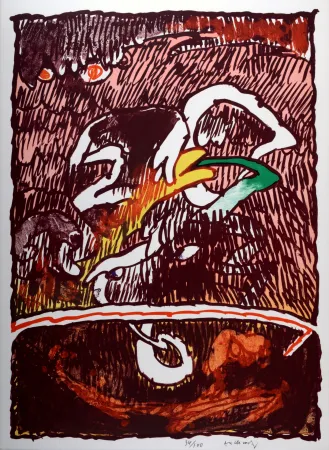 リトグラフ Alechinsky - Flying Object, 1977 - Hand-signed