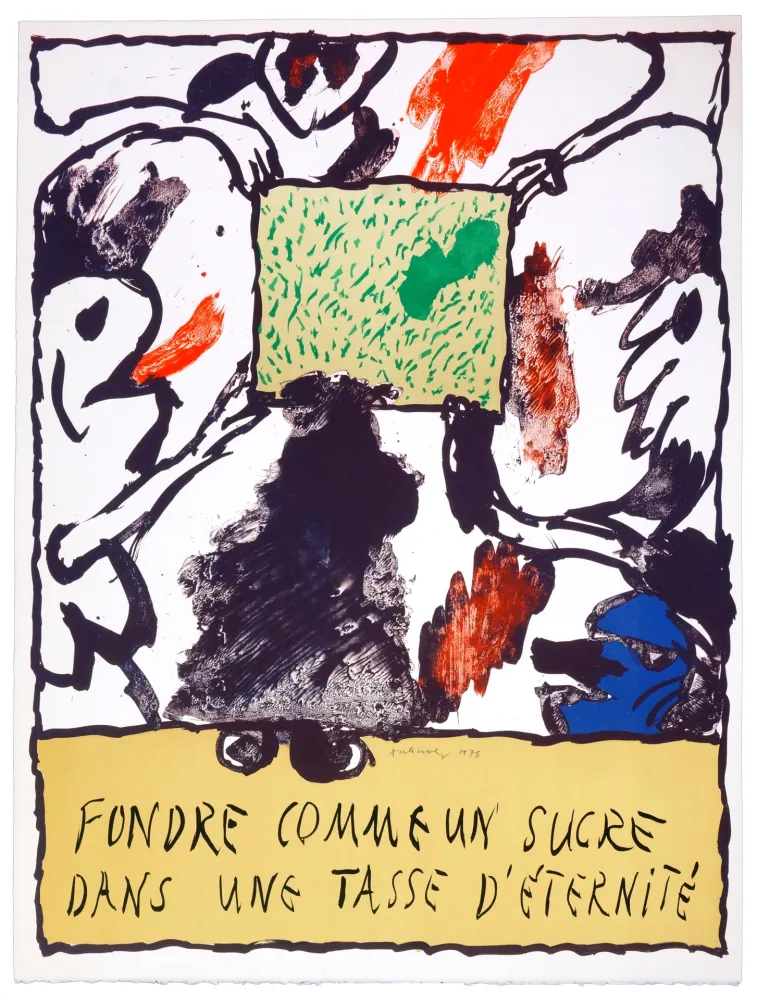 リトグラフ Alechinsky - Fondre comme un sucre dans une tasse d'éternité 