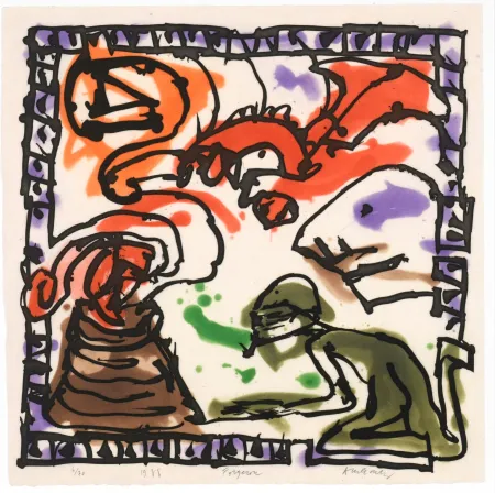 エッチングと　アクチアント Alechinsky - Forgeron