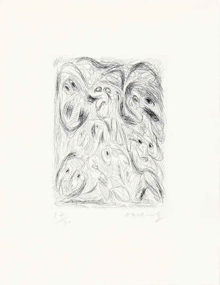 エッチング Alechinsky - Fumées