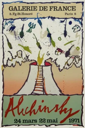 リトグラフ Alechinsky - Galerie de France exhibition poster