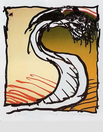 リトグラフ Alechinsky - Genou dans la grande r.