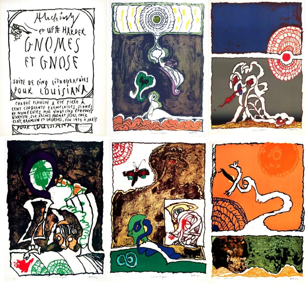 リトグラフ Alechinsky - Gnome et Gnose (complete portofolio)
