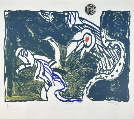 多数の Alechinsky - Grenouille errante