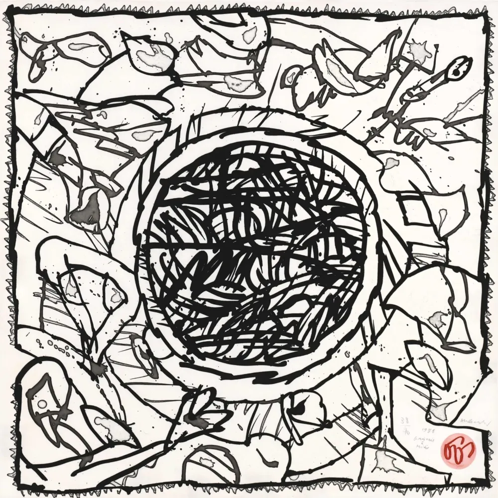 エッチングと　アクチアント Alechinsky - Griserie à midi