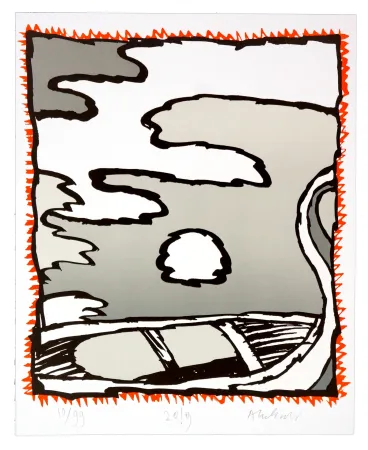 リトグラフ Alechinsky - Griserie à minuit I