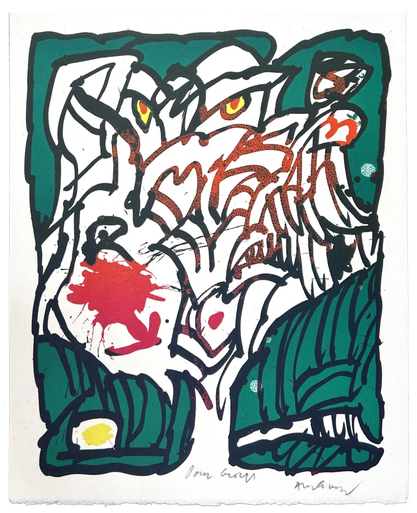 リトグラフ Alechinsky - Hommage à Giorgio Soavi