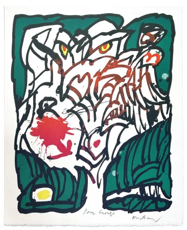 リトグラフ Alechinsky - Hommage à Giorgio Soavi