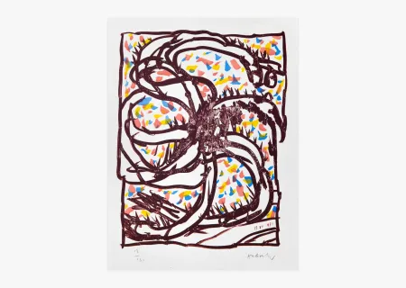 リトグラフ Alechinsky - Jantes et jambes