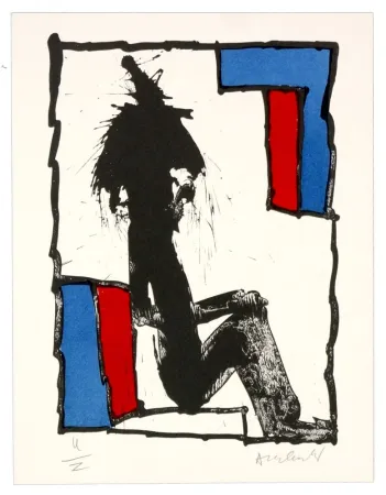 リトグラフ Alechinsky - JE VOUS EN PRIE ASSEYEZ-VOUS