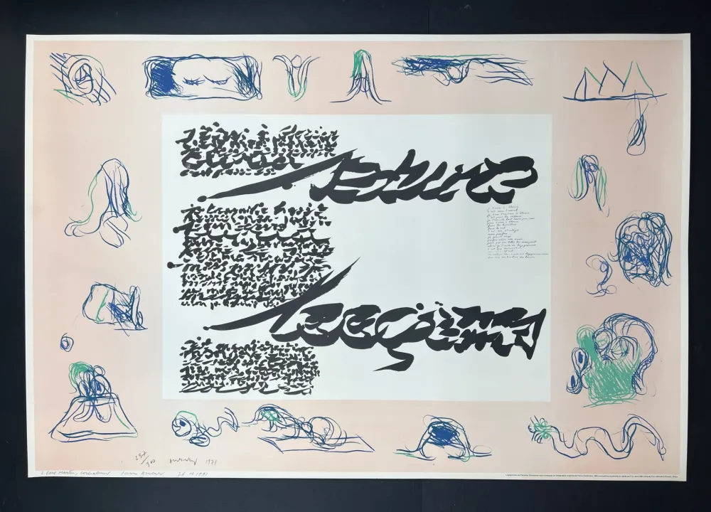 リトグラフ Alechinsky - J'ècris a Gloria