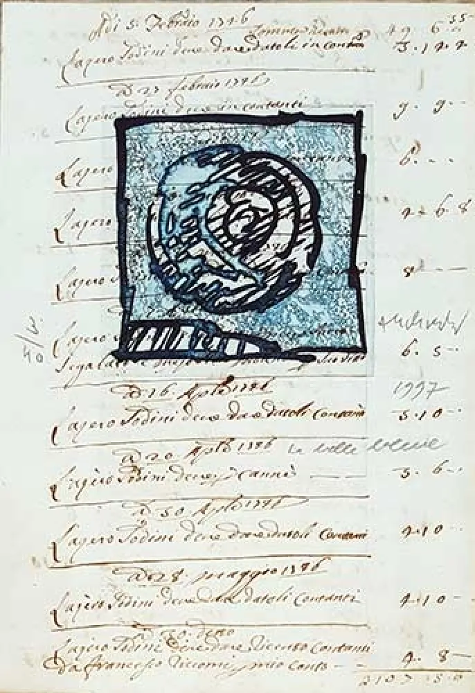 彫版 Alechinsky - La belle bleue