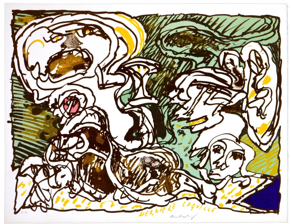 リトグラフ Alechinsky - La dernière coquille