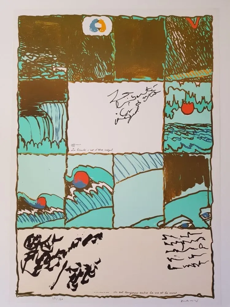 リトグラフ Alechinsky - La liberté c'est d'être inégal 