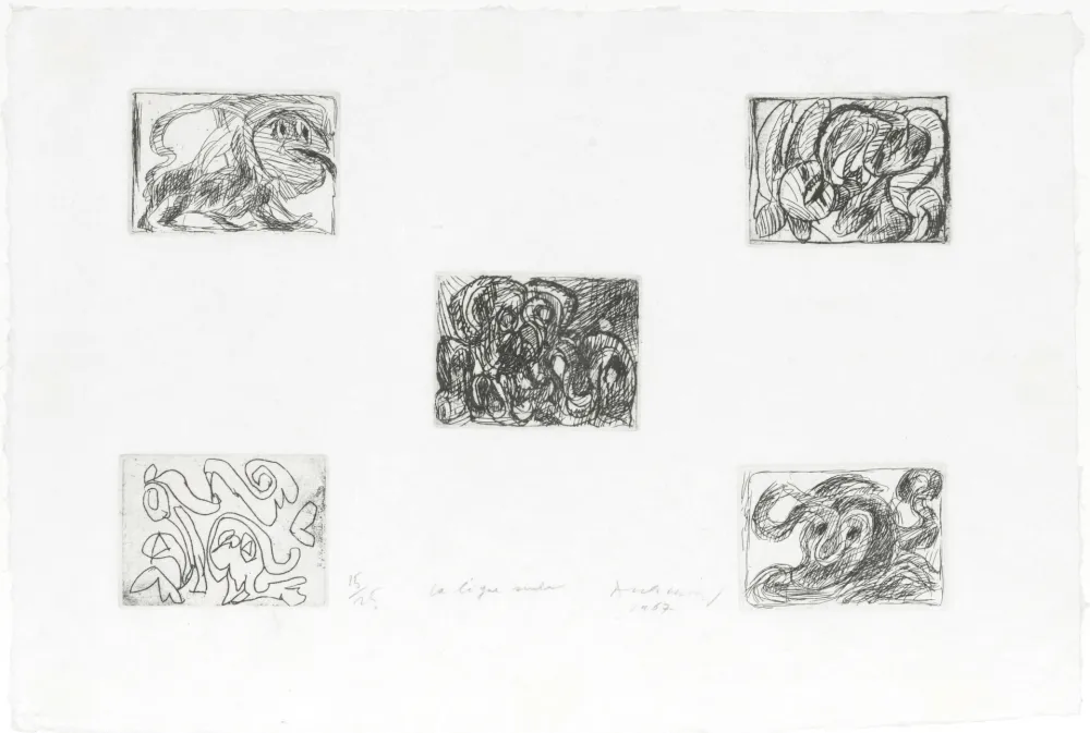 エッチング Alechinsky - La ligne seule