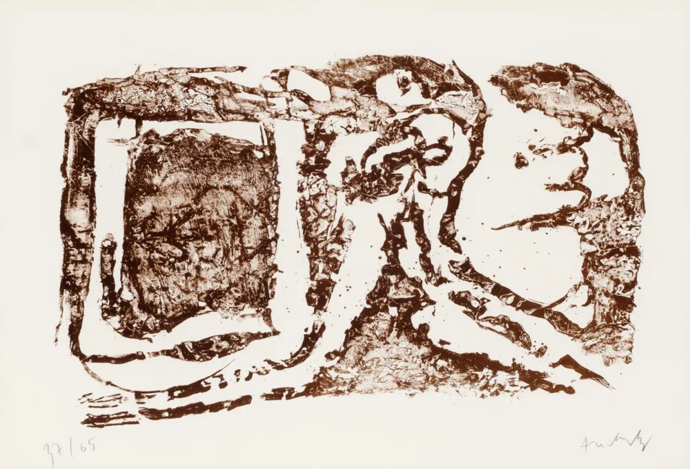 リトグラフ Alechinsky - La reine des murs VI: Quittez cette entrechambre et parlez de l'une