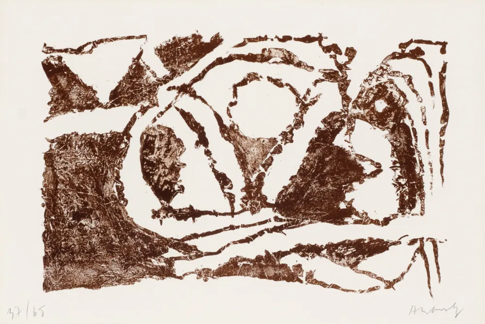 リトグラフ Alechinsky - La reine des murs VII: Je doute que ce soit du langage