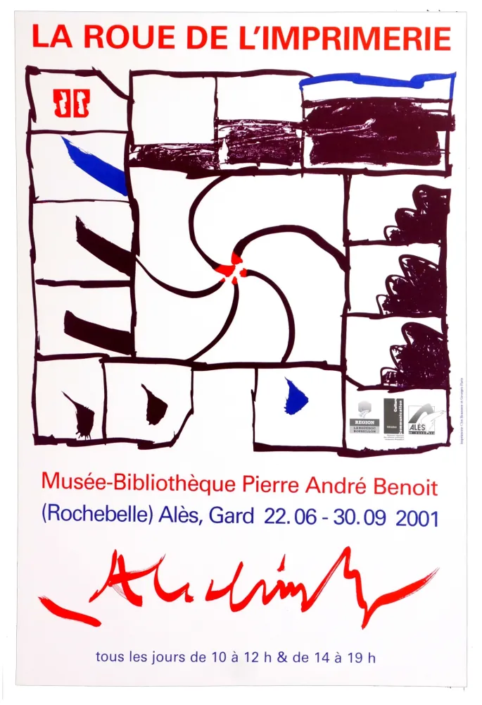 掲示 Alechinsky - La Roue de l'imprimerie