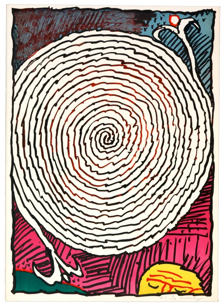 リトグラフ Alechinsky - Labyrinthes d’Apparat V