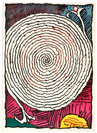 リトグラフ Alechinsky - Labyrinthes d’Apparat V