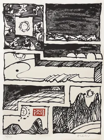 リトグラフ Alechinsky - Le cachet faisant foi