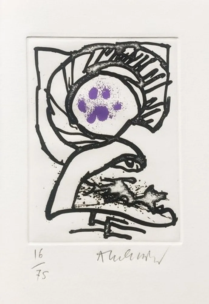 挿絵入り本 Alechinsky - Le carnet du chat sauvage