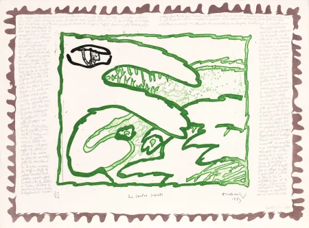 エッチング Alechinsky - Le chien roi – De toutes parts