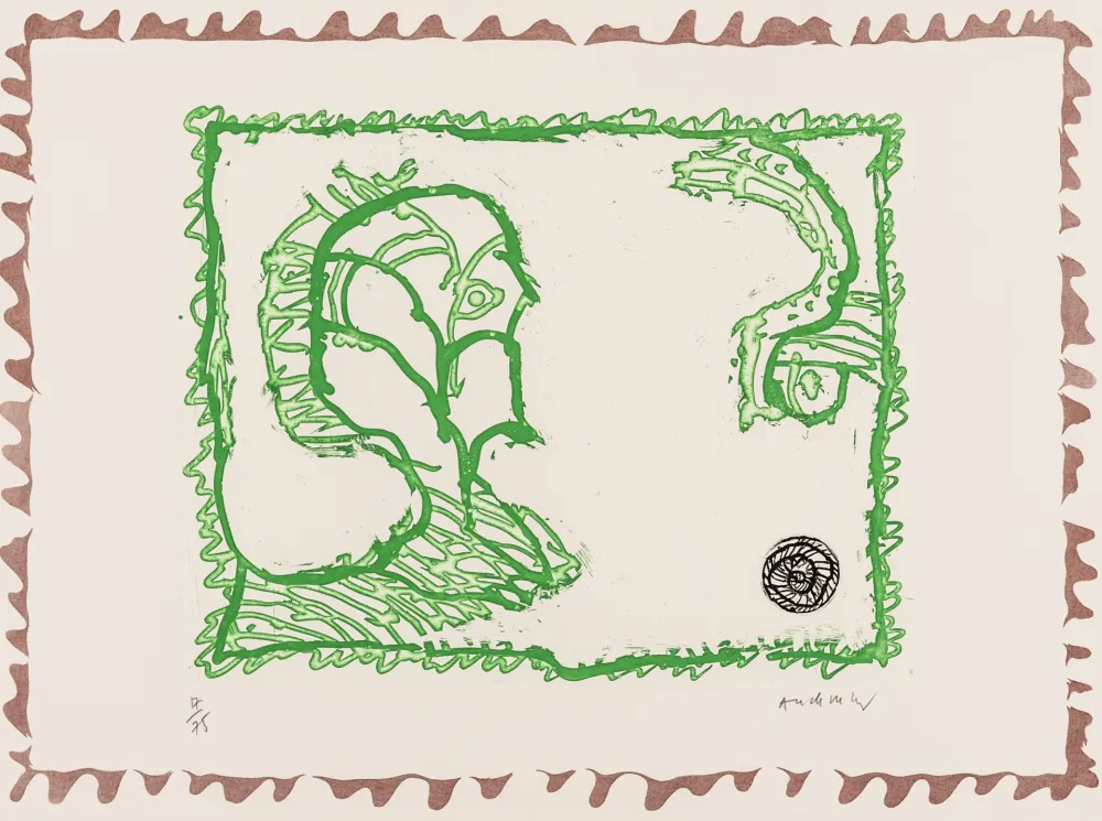 エッチング Alechinsky - Le chien roi - Gueule de Proue