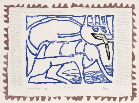 エッチング Alechinsky - Le chien roi – Le chien roi