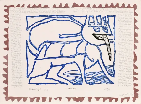 エッチング Alechinsky - Le chien roi – Le chien roi