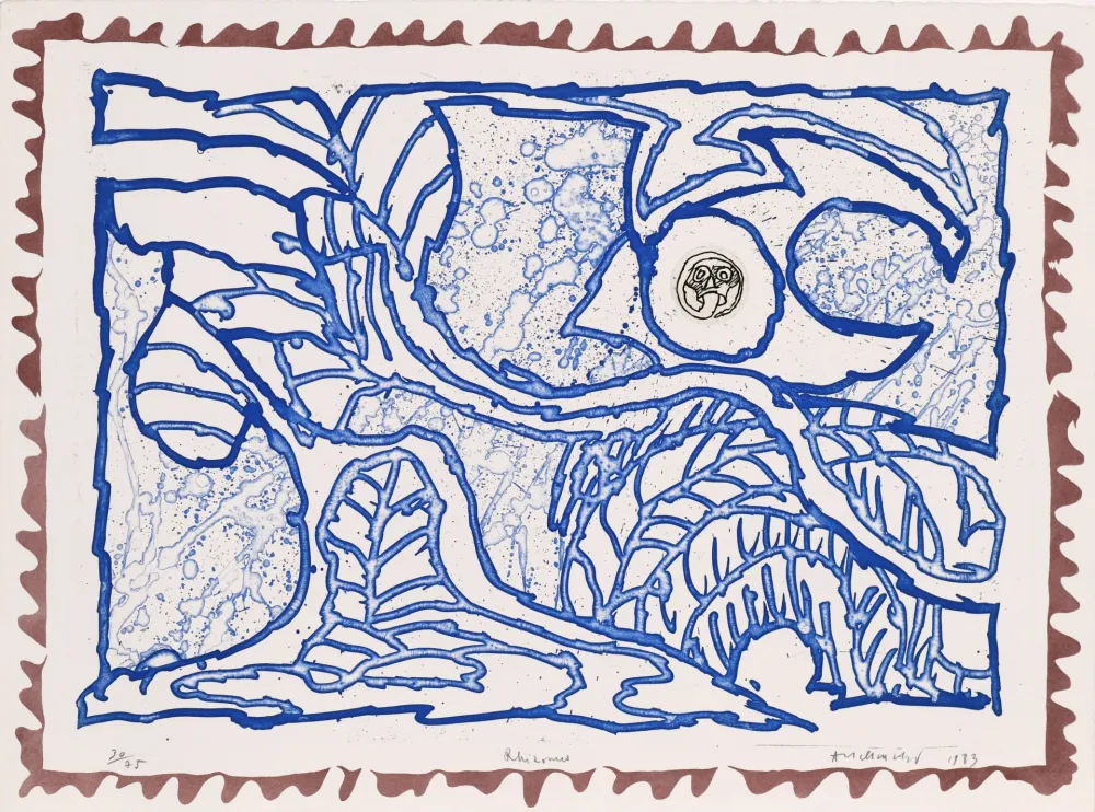 エッチング Alechinsky - Le chien roi – Rhizome