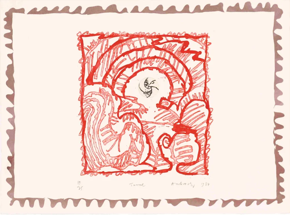 エッチング Alechinsky - Le chien roi – Tunnel