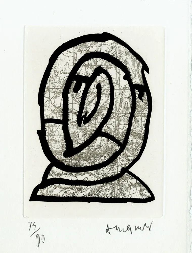 エッチング Alechinsky - Le Cours des choses