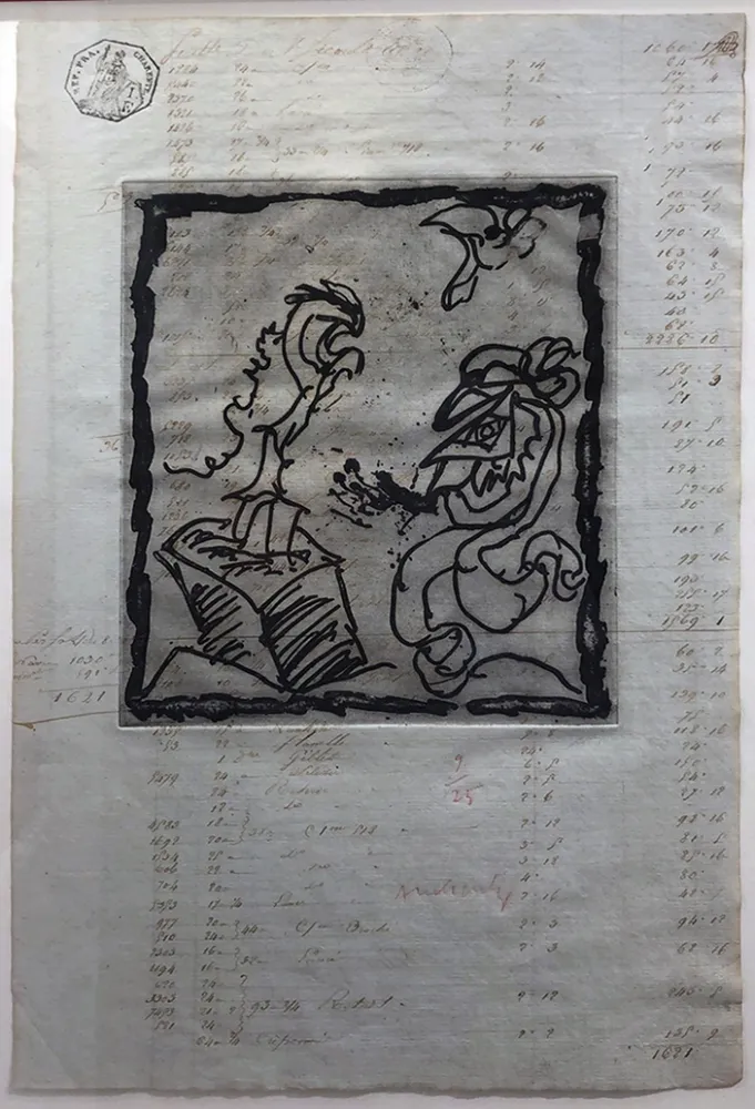 エッチング Alechinsky - Le dimanche du comptable