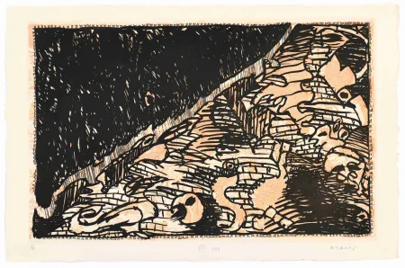 エッチング Alechinsky - Le Flanc Nord
