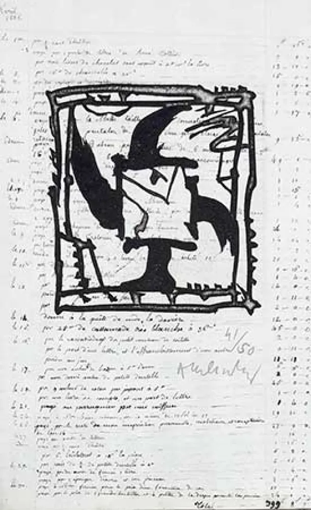 彫版 Alechinsky - Le pinceau même