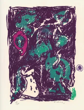 リトグラフ Alechinsky - Le rare heureux