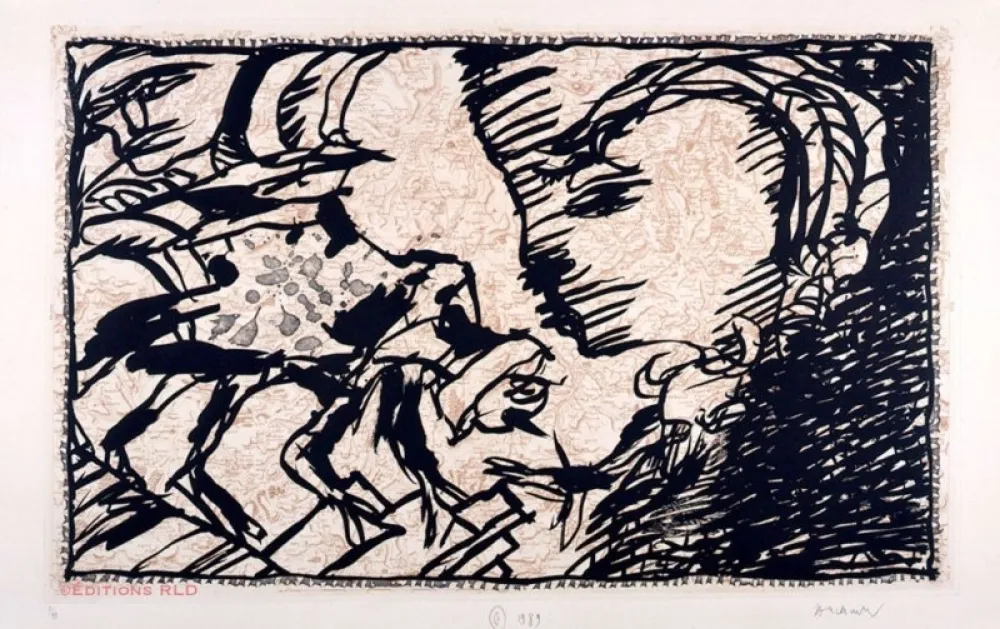 エッチングと　アクチアント Alechinsky - Le retour au foyer