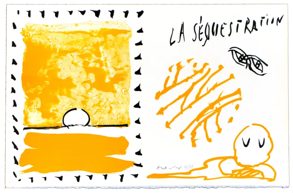 リトグラフ Alechinsky - Le rêve de l'ammonite 1