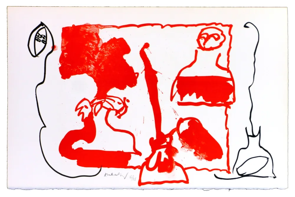 リトグラフ Alechinsky - Le rêve de l'ammonite 10