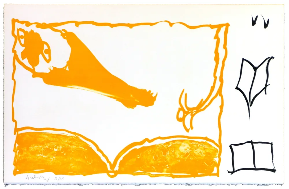 リトグラフ Alechinsky - Le rêve de l'ammonite 12