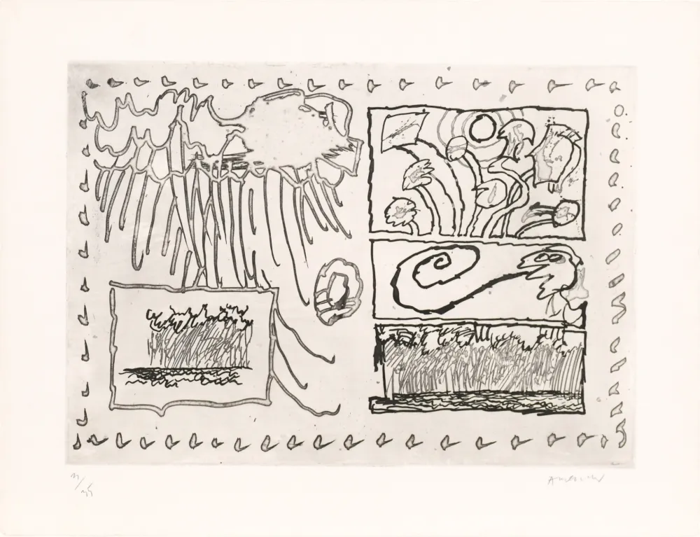 エッチング Alechinsky - Le rêve de l’ammonite