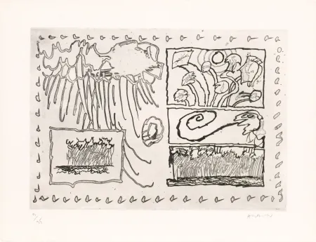 エッチング Alechinsky - Le rêve de l’ammonite