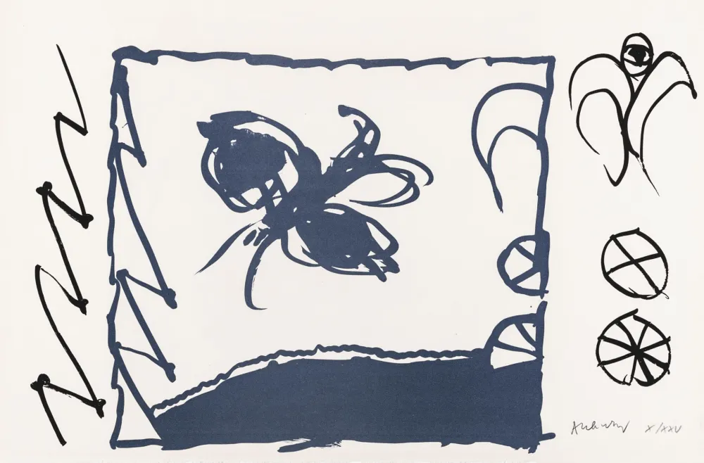 リトグラフ Alechinsky - Le rêve de l'ammonite 15