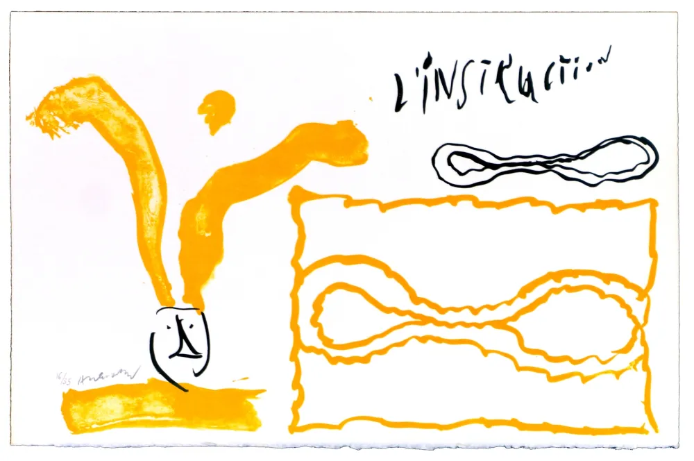 リトグラフ Alechinsky - Le rêve de l'ammonite 7