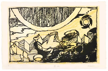 エッチング Alechinsky - Le Siège de Nieuport