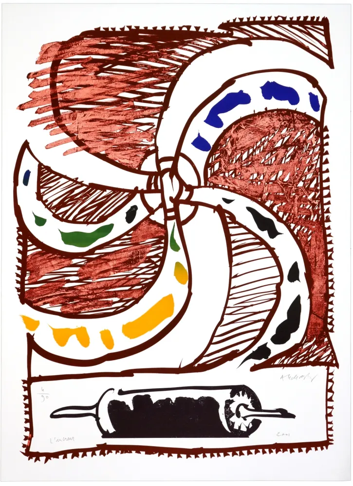 リトグラフ Alechinsky - L'encreur