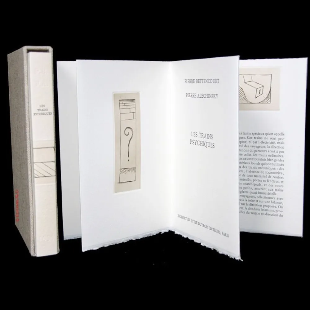 挿絵入り本 Alechinsky - Les trains psychiques